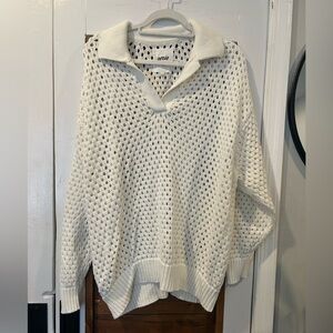 Aerie Cream V-Neck Sweater